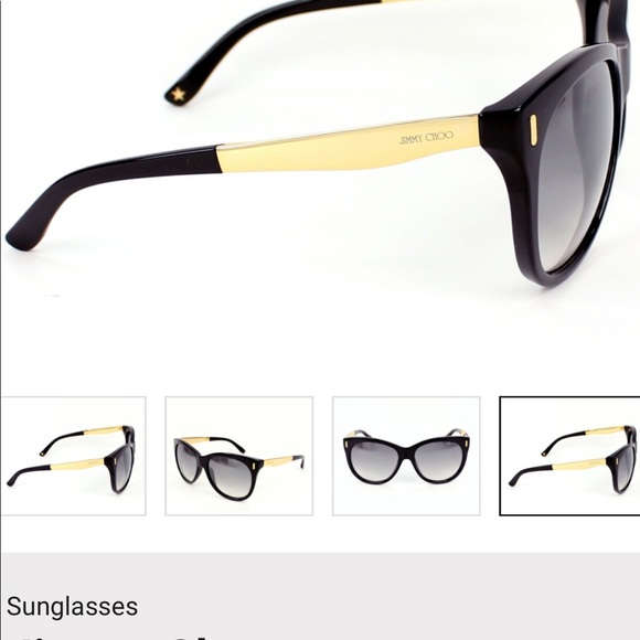 Jimmy Choo Sunglasses **Ally** Black and Gold - Picture 4 of 8
